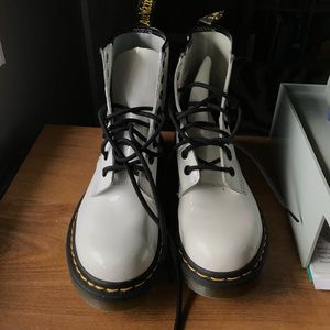 Dr Martens white boots